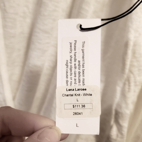 NWT Grahm & Spencer - White Knit Top - Picture 5 of 7